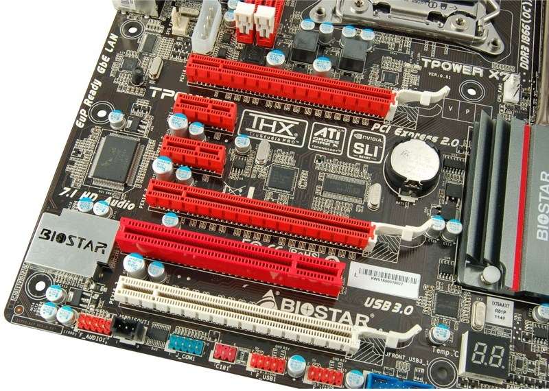 Biostar TPower X79 vue slots PCIe