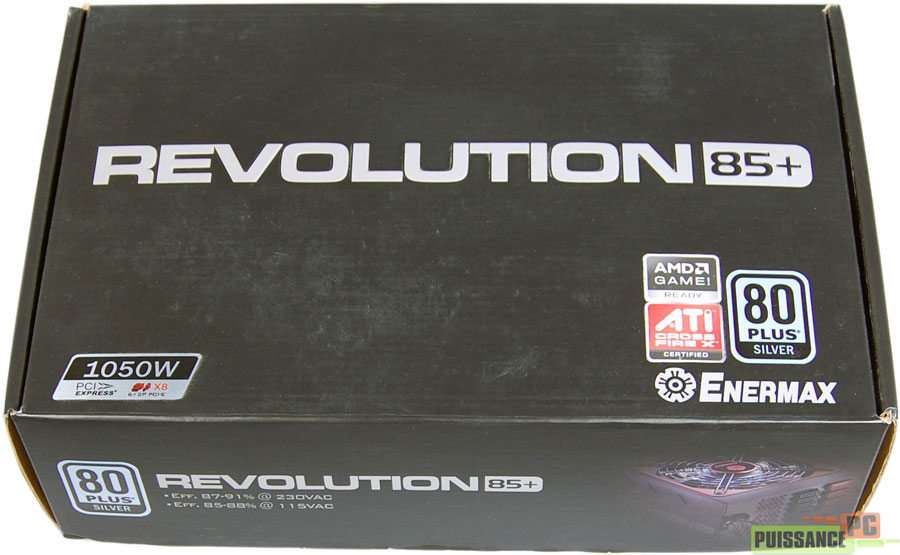 enermax revolution 85+ 1050w boîte