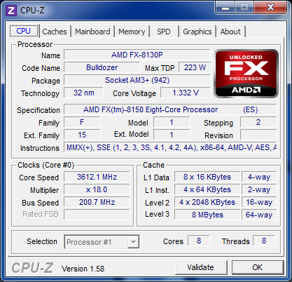 CPUZ FX-8150