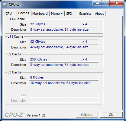 CPUZ i7-870 caches