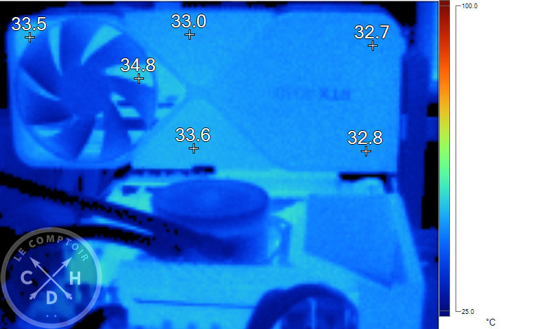 Image thermique de la RTX 4080 FE au repos