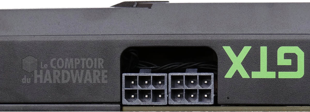 nVIDIA GeFORCE GTX 670 : connecteurs alimentation PCIe