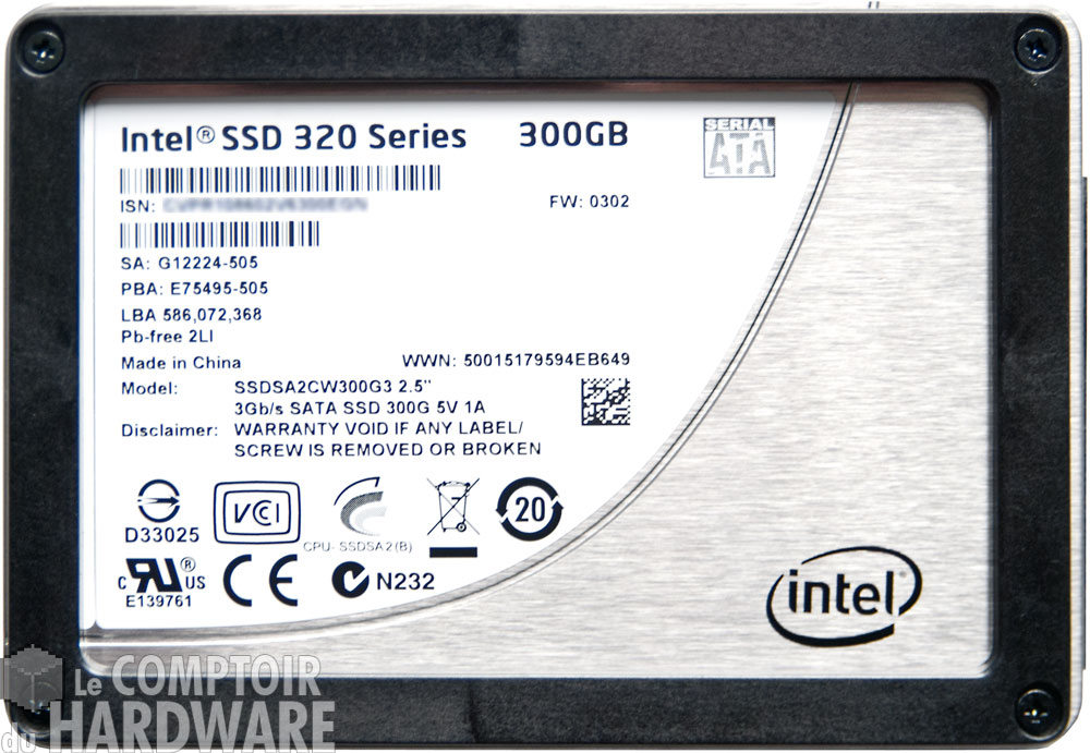 SSD Intel 320 (300go) recto