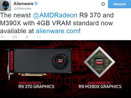 Alienware R9 370 et R9 M390X