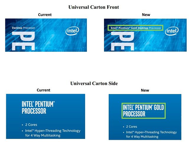 Intel Pentium retail package : avant et après ! 