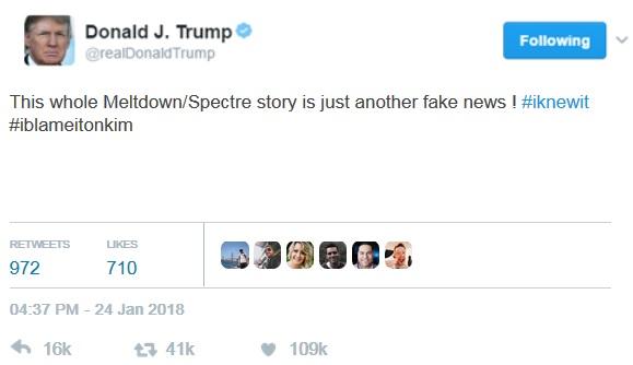fake trump tweet meltdown spectre