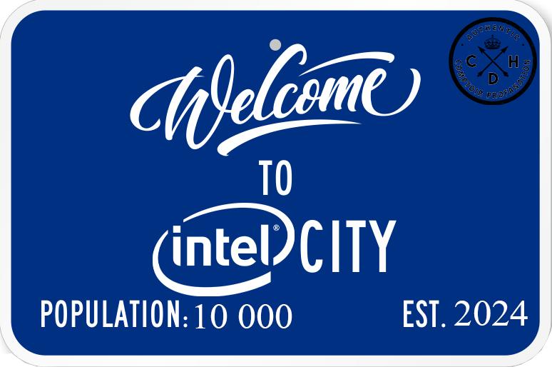 intel city welcome sign cdh
