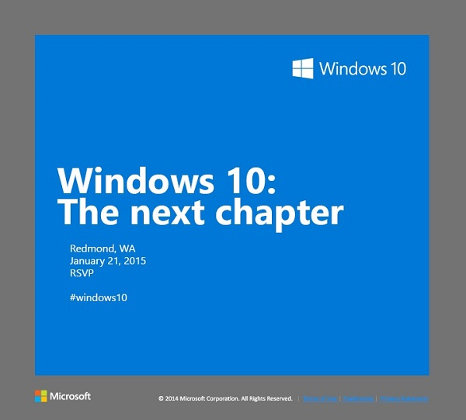 Windows 10 event 21 janvier