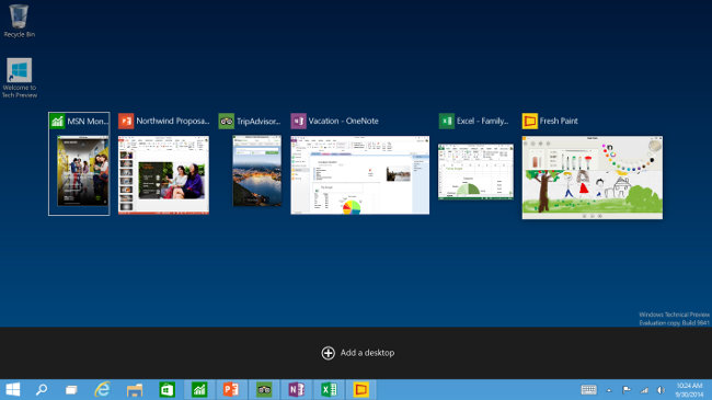 Microsoft Windows 10 Bascule des tâches