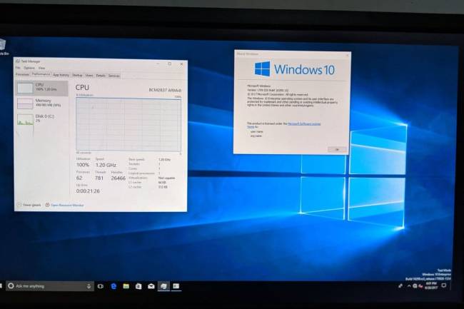 Windows 10 ARM sur un Raspberry Pi, c'est bon, ça tourne !