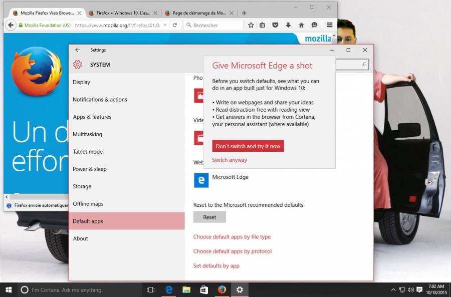 Edge est recommandé par Microsoft, ça alors ! [cliquer pour agrandir]