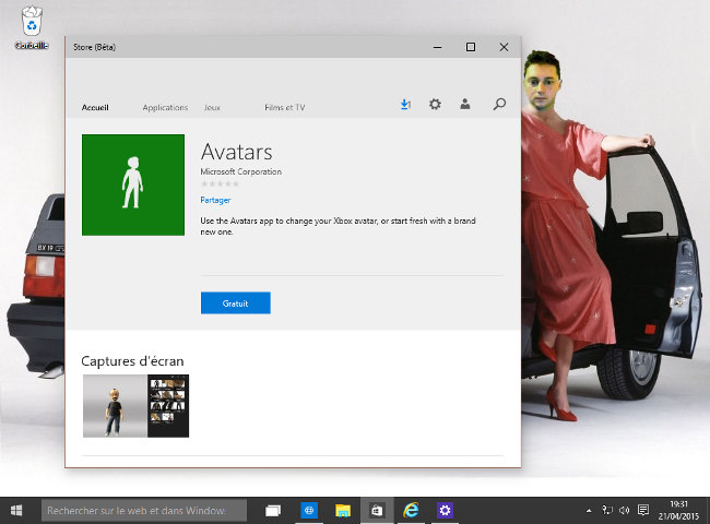 Avatars sur Windows 10