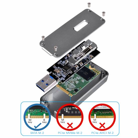 Silverstone sort une clé USB pour SSD M.2 en version mini
