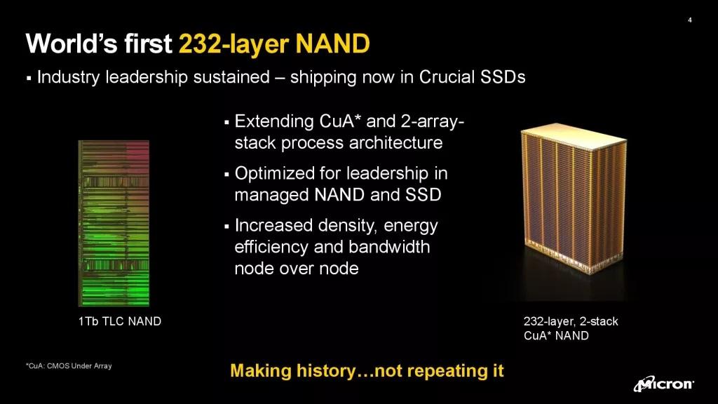 micron presentation nand 3d 232 couches 3