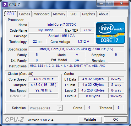 Overclocking Core i7-3770K