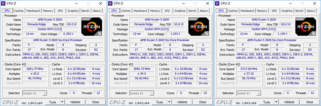 CPU-Z R5 2600 [cliquer pour agrandir]