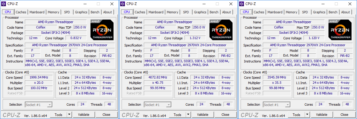 CPU-Z Threadripper 2970WX
