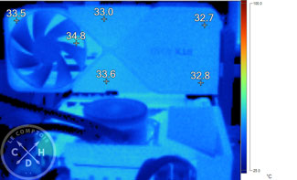 Image thermique de la RTX 4080 FE au repos [cliquer pour agrandir]