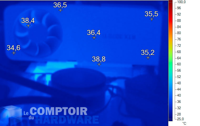 Image thermique de la RTX 3070 Ti FE au repos