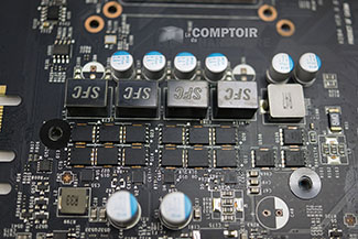 MSI N760 ITX : l'étage d'alimentation [cliquer pour agrandir]