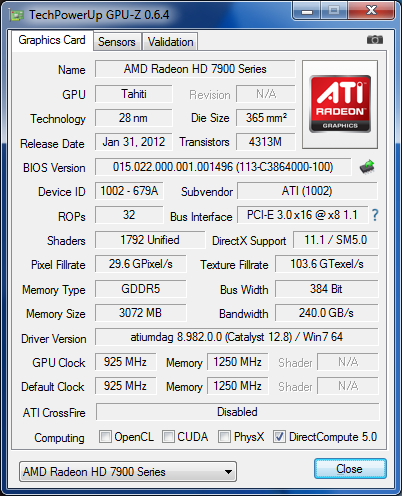 GPU-Z HD 7950 v2