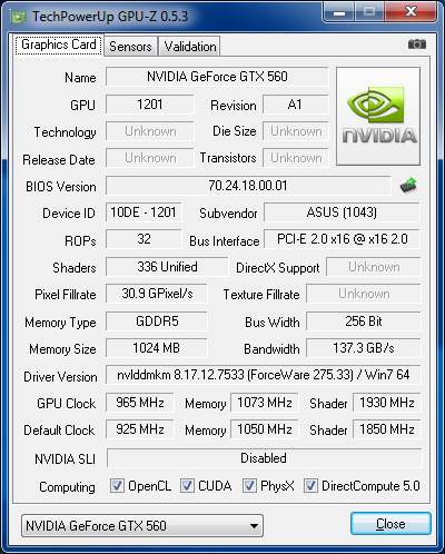 GPUZ HD 6950 OC
