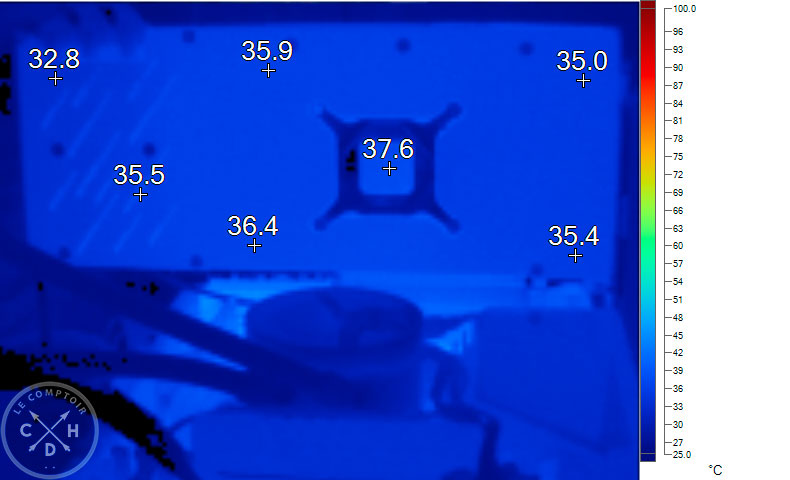Image thermique de la MSi RX 6950 XT Gaming X Trio au repos