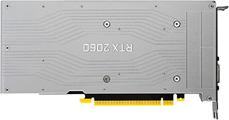GeForce RTX 2060 Founders Edition : face arrière [cliquer pour agrandir]