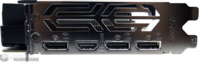 MSI GTX 1650 SUPER : connecteurs vidéo [cliquer pour agrandir]