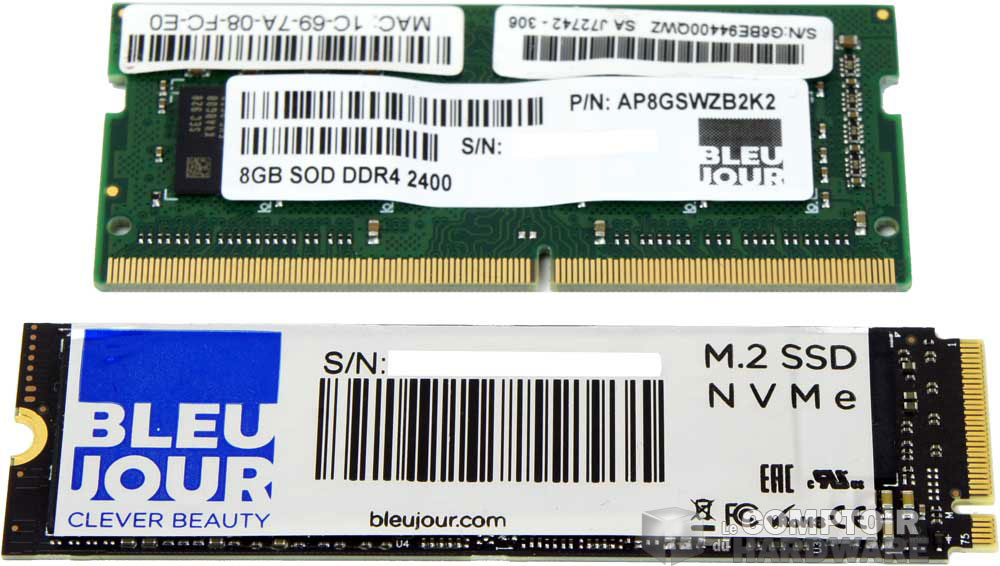 Le stick de mémoire et le SSD