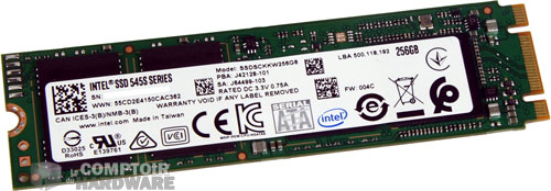 Le SSD Intel 545S de 256 Go (M.2 SATA) [cliquer pour agrandir]
