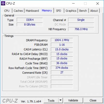 CPU-Z - RAM [cliquer pour agrandir]