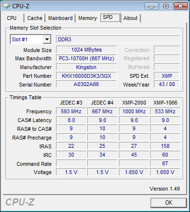 dossier ADATAvsKingston DDR3 tricanal puissance-pc cpuz kingston ddr3-2000