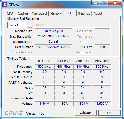 CPU-Z Corsair Vengeance