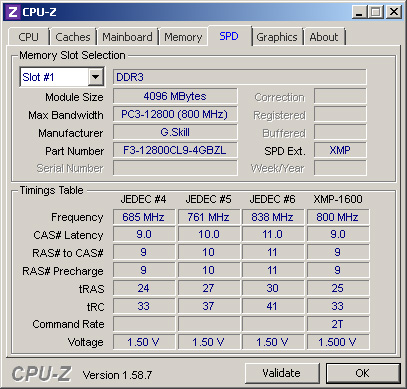G.Skill RipjawsZ F3-12800CL9Q-16GBZL CPU-Z