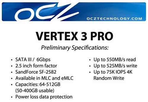 ocz vertex 3 pro specs