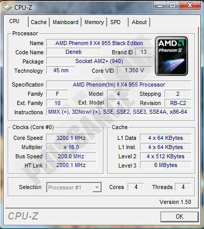 AMD 955 cpuz