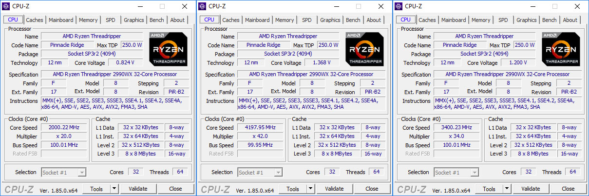 CPU-Z Threadripper 2990WX