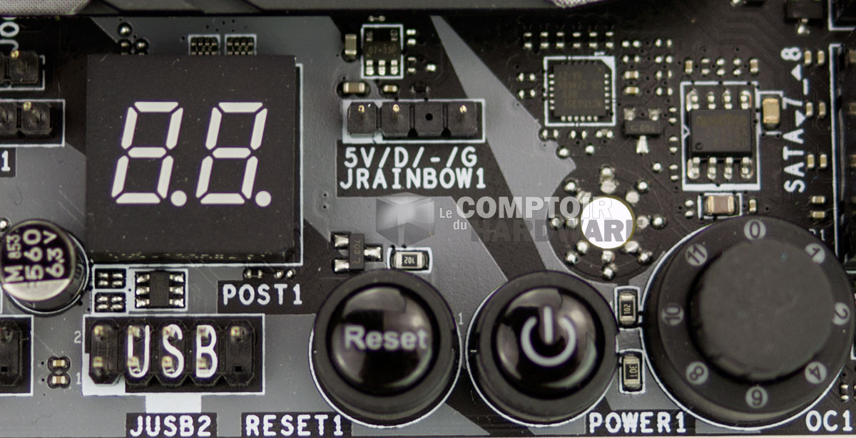 MSI MEG X399 CREATION : switch & debug LED
