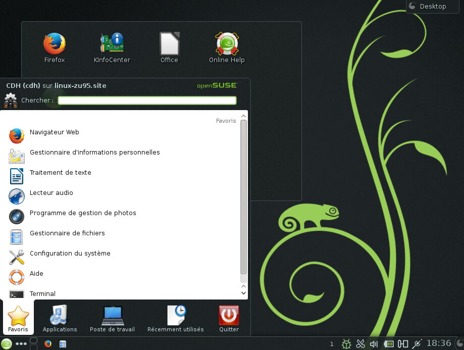 OpenSUSE sous KDE