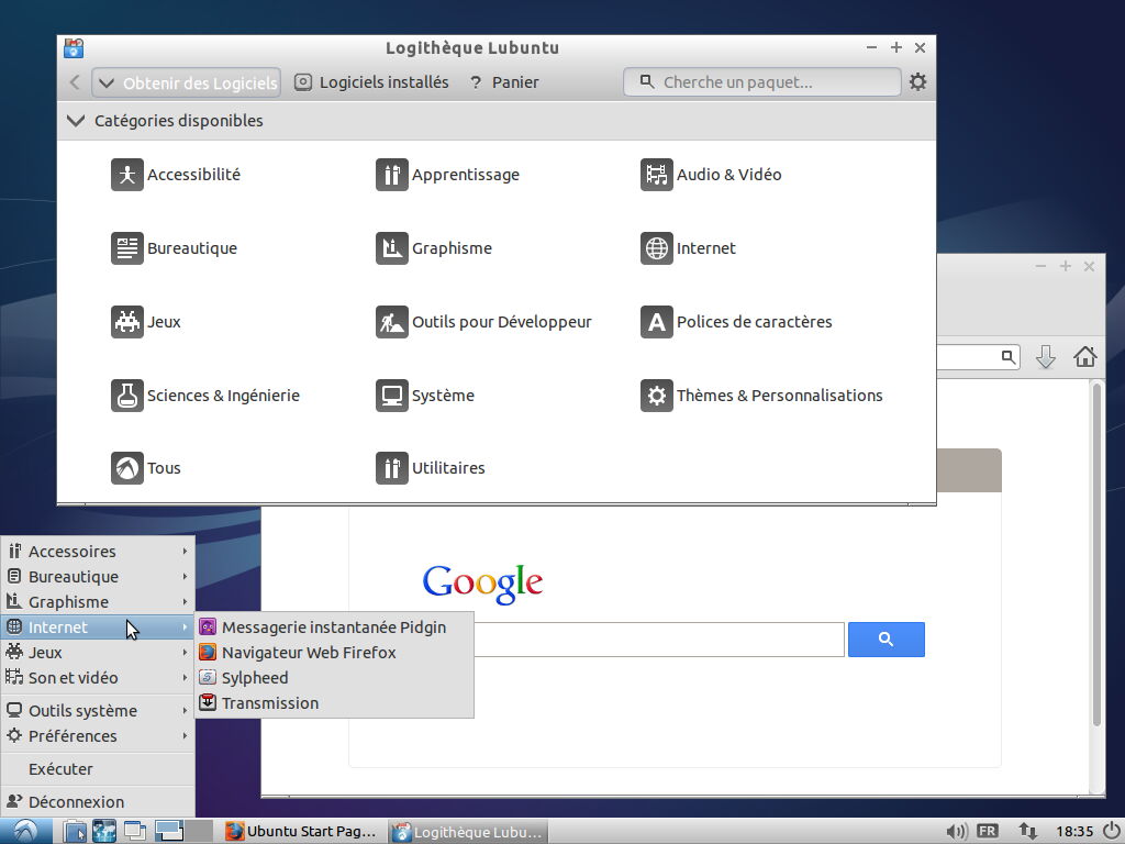 Lubuntu sous environnement LXDE