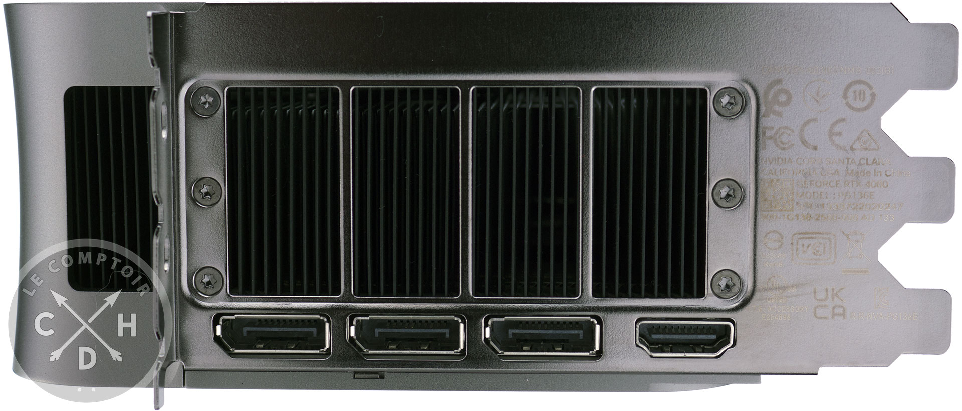 GeForce RTX 4080 Founders Edition : la connectique vidéo