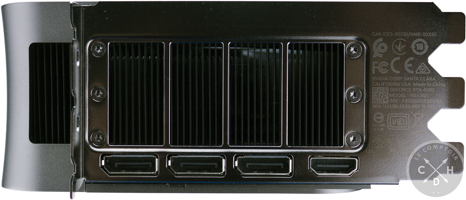 GeForce RTX 4090 Founder Edition : la connectique vidéo