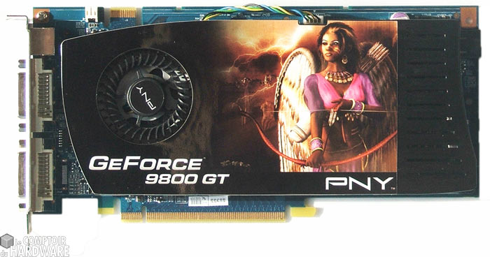 pny 9800gt carte face