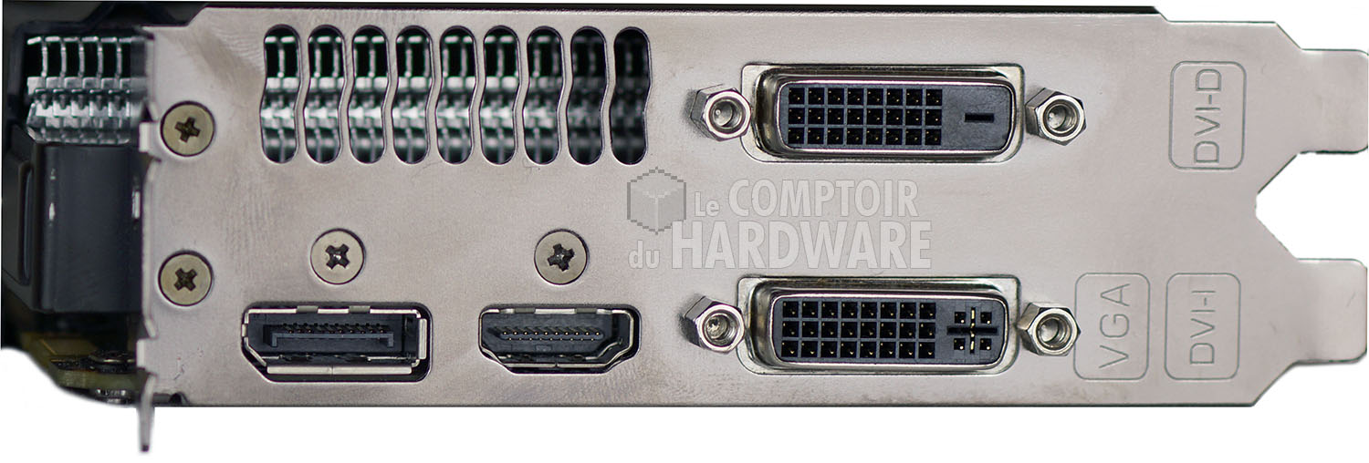 Asus GTX 660 DirectCU II TOP : connecteurs