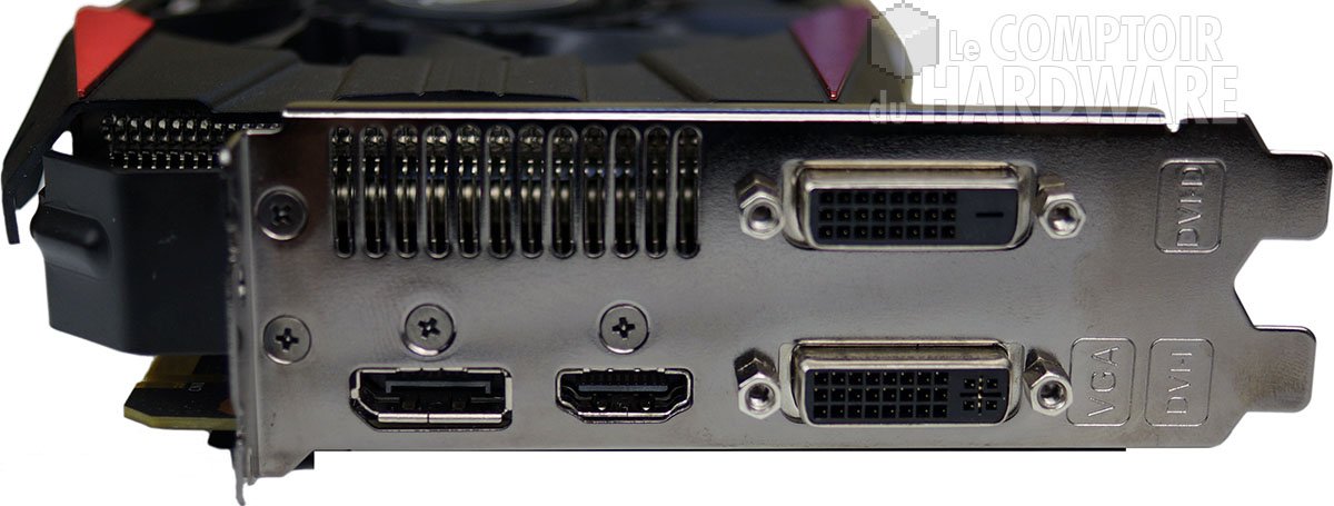 Asus GTX 780 DirectCU II TOP : connecteurs