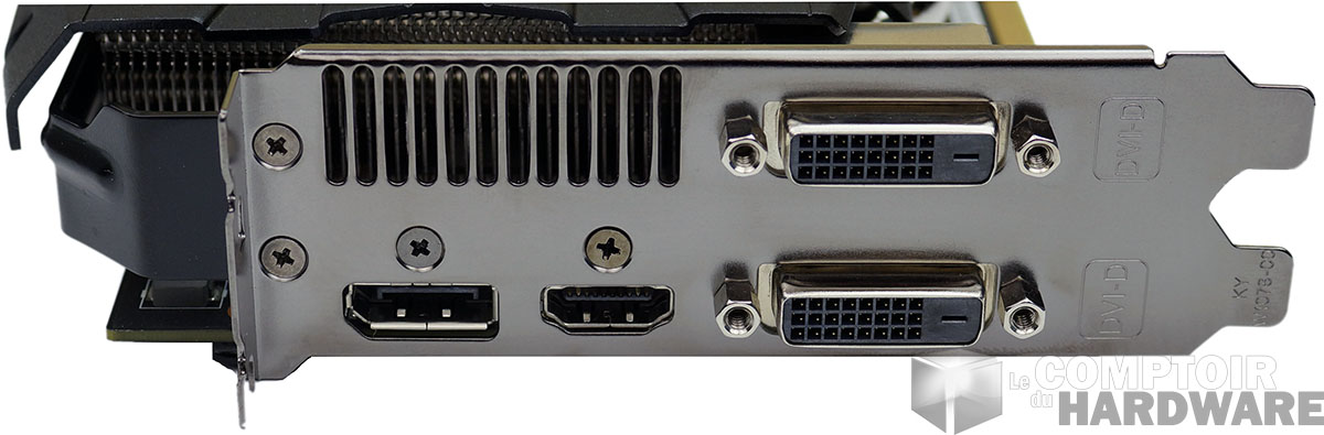 Asus R9 290X DirectCU II OC : connecteurs