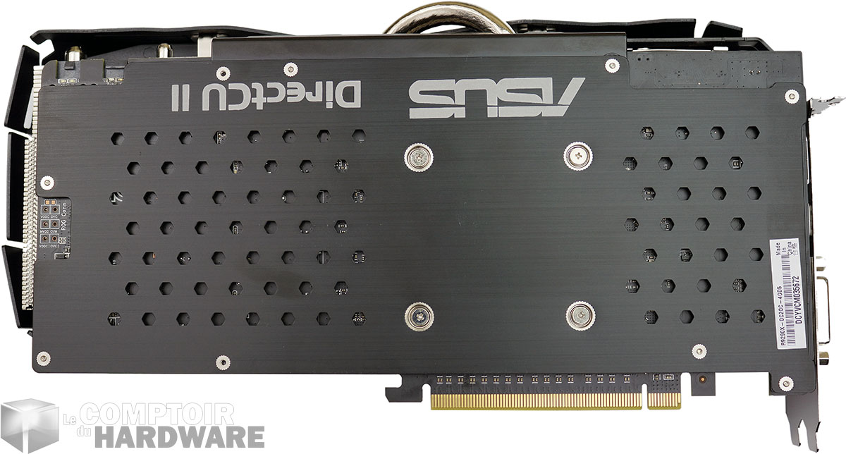 Asus R9 290X DirectCU II OC : face arrière