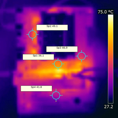 gainward gtx560ti phantom2 charge3d thermographie ir