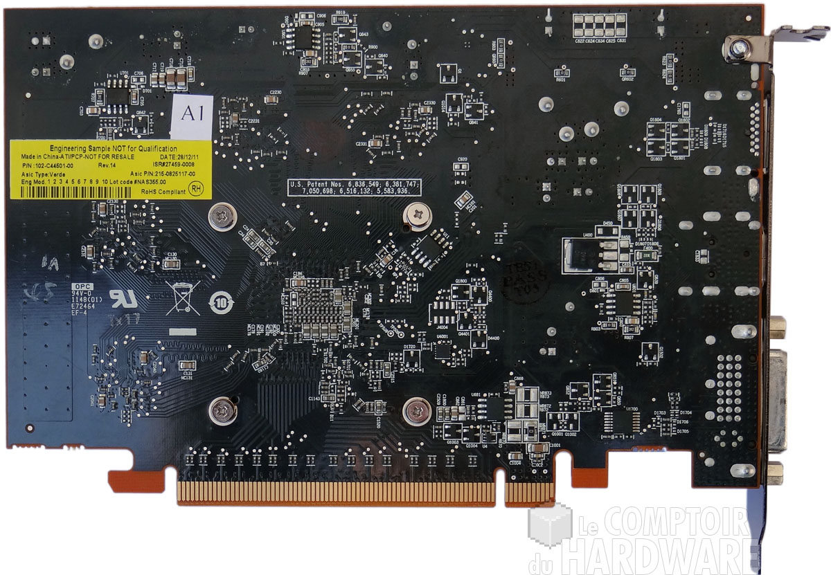 AMD RADEON HD 7750 : face arrière